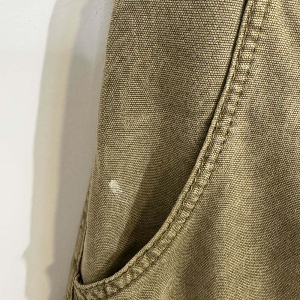 Free People Go West Utility Jumpsuit Army Sage Military Green Belted Fall Large - Picture 8 of 16